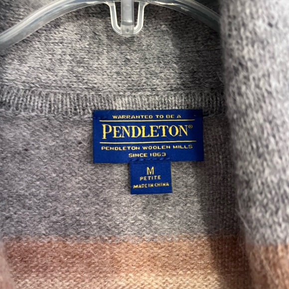 Pendleton Wool Shawl Collar Cardigan Sweater Southwest Print Size MP - Picture 2 of 8